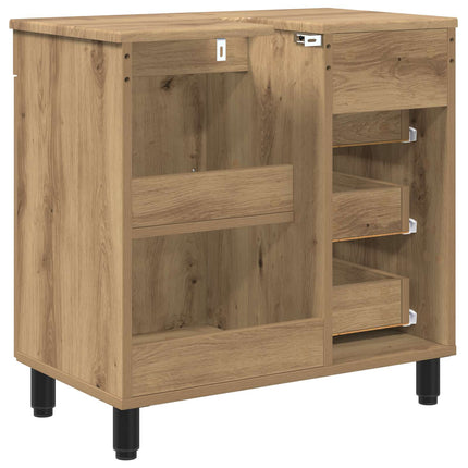 Badrums vaskenhet Artisan-ek 60 x 35 x 60 cm Konstruerat trä
