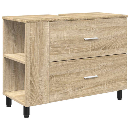 Badrums vaskenhet Sonoma-ek 80 x 35 x 60 cm Konstruerat trä