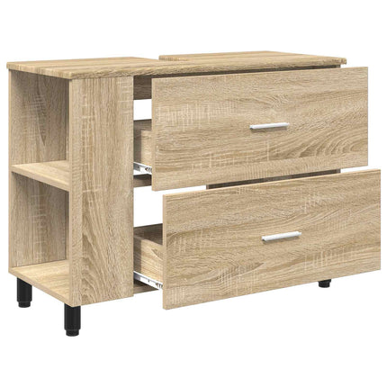 Badrums vaskenhet Sonoma-ek 80 x 35 x 60 cm Konstruerat trä