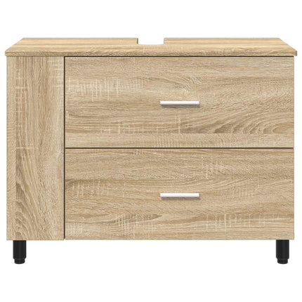 Badrums vaskenhet Sonoma-ek 80 x 35 x 60 cm Konstruerat trä