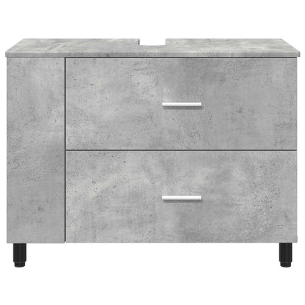 Badrums vaskenhet Betonggrå 80 x 35 x 60 cm Konstruerat trä