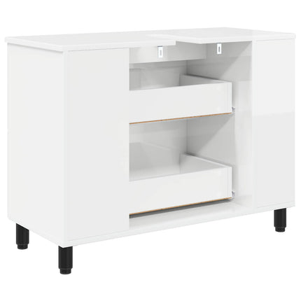 Badrums vaskenhet Vit högglans 80 x 35 x 60 cm Konstruerat trä