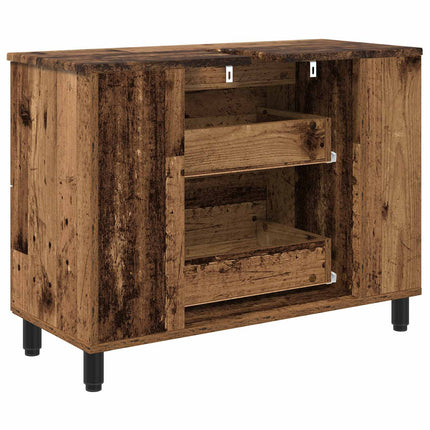 Badrums vaskenhet Gammalt trä 80 x 35 x 60 cm Konstruerat trä