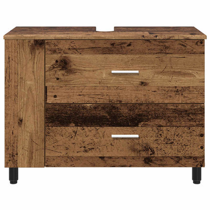 Badrums vaskenhet Gammalt trä 80 x 35 x 60 cm Konstruerat trä