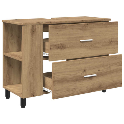 Badrums vaskenhet Artisan-ek 80 x 35 x 60 cm Konstruerat trä