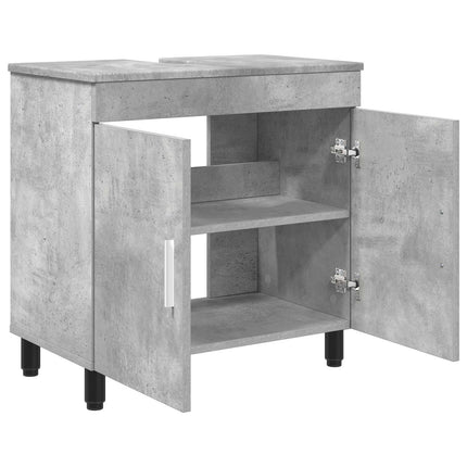 Badrums vaskenhet Betonggrå 60 x 35 x 60 cm Konstruerat trä