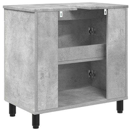 Badrums vaskenhet Betonggrå 60 x 35 x 60 cm Konstruerat trä