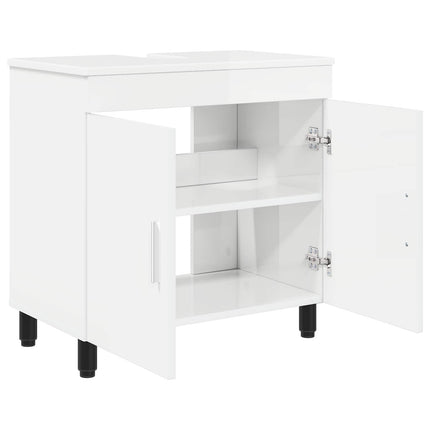 Badrums vaskenhet Vit högglans 60 x 35 x 60 cm Konstruerat trä