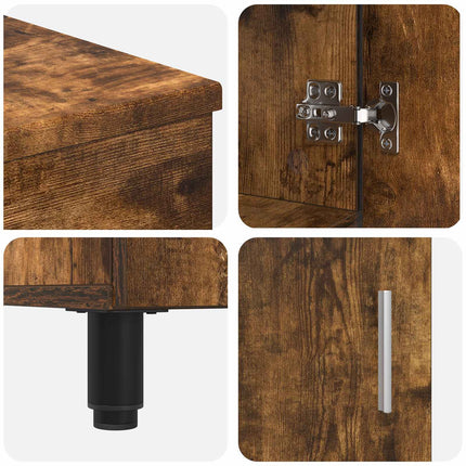 Badrums vaskenhet Rökt ek 60 x 35 x 60 cm Konstruerat trä