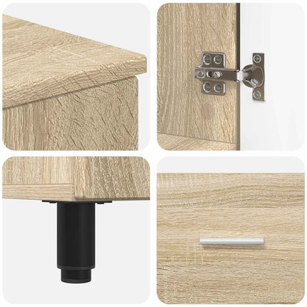 Badrums vaskenhet Sonoma-ek 60 x 35 x 60 cm Konstruerat trä