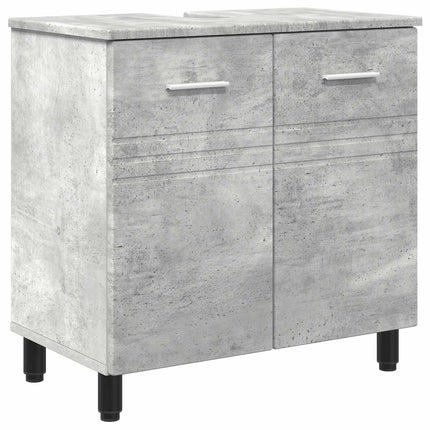Badrums vaskenhet Betonggrå 60 x 35 x 60 cm Konstruerat trä