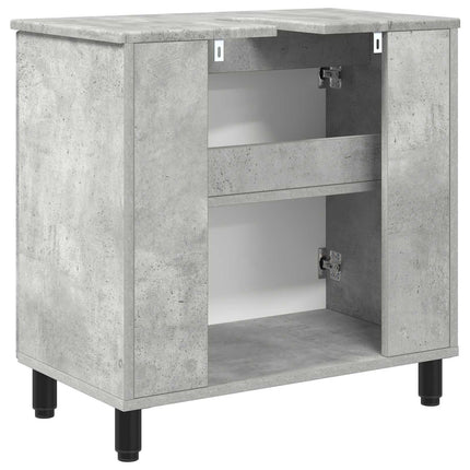 Badrums vaskenhet Betonggrå 60 x 35 x 60 cm Konstruerat trä