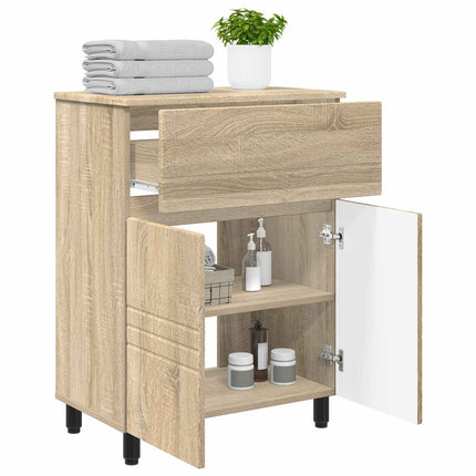 Badrums vaskenhet Sonoma-ek 60 x 35 x 80 cm Konstruerat trä
