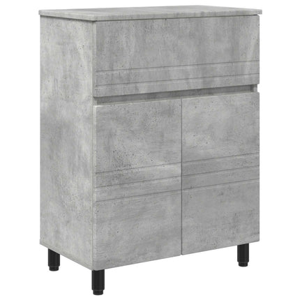 Badrums vaskenhet Betonggrå 60 x 35 x 80 cm Konstruerat trä