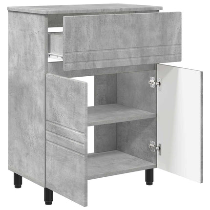 Badrums vaskenhet Betonggrå 60 x 35 x 80 cm Konstruerat trä