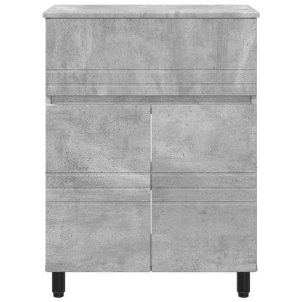Badrums vaskenhet Betonggrå 60 x 35 x 80 cm Konstruerat trä
