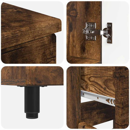 Badrums vaskenhet Rökt ek 60 x 35 x 80 cm Konstruerat trä