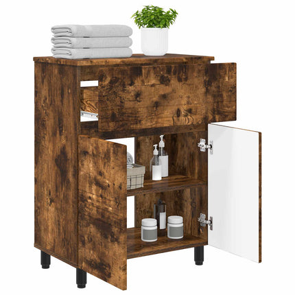 Badrums vaskenhet Rökt ek 60 x 35 x 80 cm Konstruerat trä