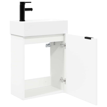 Badrumsspegel med kran Vit 45,5 x 22,5 x 84 cm