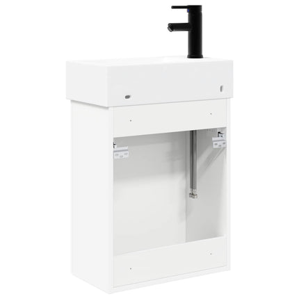 Badrumsspegel med kran Vit 45,5 x 22,5 x 84 cm