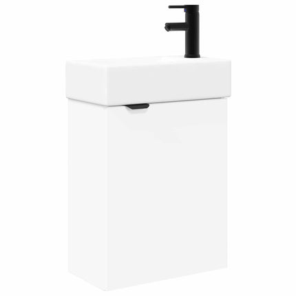 Badrumsspegel med kran Vit 45,5 x 22,5 x 84 cm
