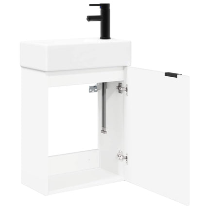 Badrumsspegel med kran Vit 45,5 x 22,5 x 84 cm
