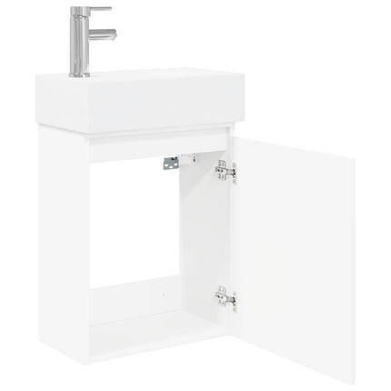Badrumsspegel med kran Vit 45,5 x 22,5 x 84 cm