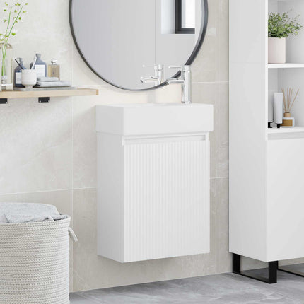 Badrumsspegel med kran Vit 45,5 x 22,5 x 84 cm