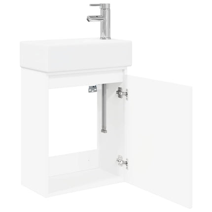 Badrumsspegel med kran Vit 45,5 x 22,5 x 84 cm