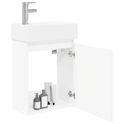 Badrumsspegel med kran Vit 45,5 x 22,5 x 84 cm