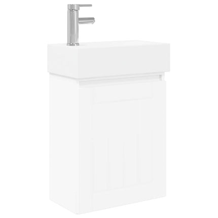Badrumsspegel med kran Vit 45,5 x 25,5 x 84 cm