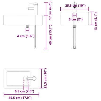 Badrumsspegel med kran Sonoma-ek 45,5 x 25,5 x 84 cm