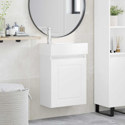 Badrumsspegel med kran Vit 45,5 x 22,5 x 84 cm