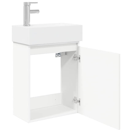 Badrumsspegel med kran Vit 45,5 x 22,5 x 84 cm