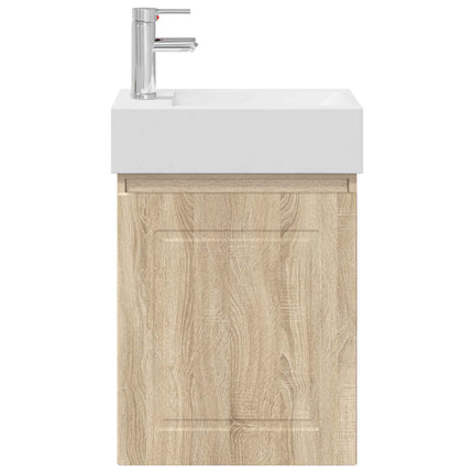 Badrumsspegel med kran Sonoma-ek 45,5 x 22,5 x 84 cm