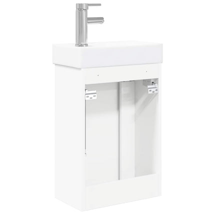 Badrumsspegel med kran Vit 40,5 x 22,5 x 62 cm