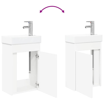 Badrumsspegel med kran Vit 40,5 x 22,5 x 62 cm