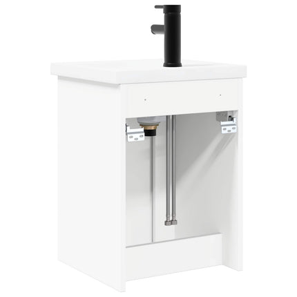 Badrumsspegel med kran Vit 42 x 40 x 74,5 cm