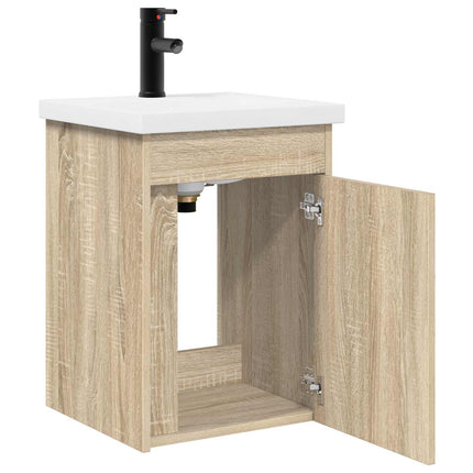 Badrumsspegel med kran Sonoma-ek 42 x 40 x 74,5 cm