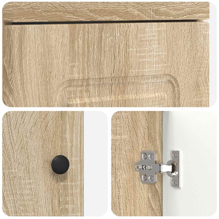 Badrumsspegel med handfat Sonoma-ek 42 x 40 x 84,5 cm