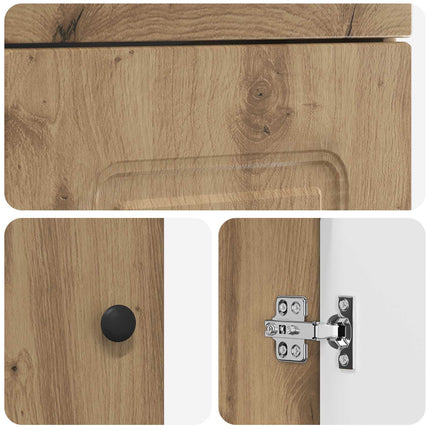 Badrumsspegel med handfat Artisan-ek 42 x 40 x 84,5 cm