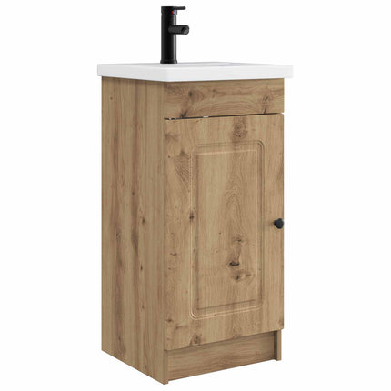Badrumsspegel med handfat Artisan-ek 42 x 40 x 84,5 cm