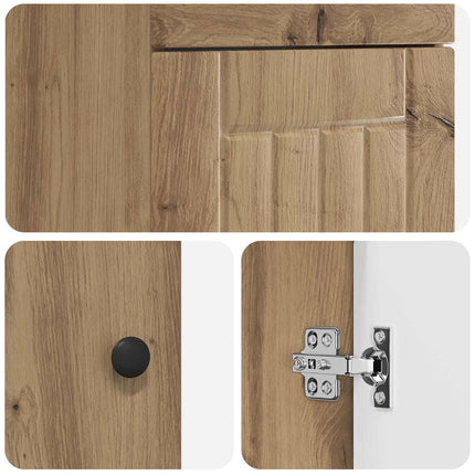 Badrumsspegel med handfat Artisan-ek 42 x 40 x 84,5 cm
