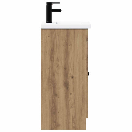 Badrumsspegel med handfat Artisan-ek 42 x 40 x 84,5 cm