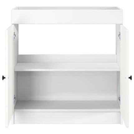 Badrumsskåp under handfat Vit 56 x 37,5 x 81 cm Konstruerat trä