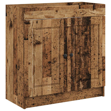 Badrumsskåp under handfat Gammalt trä 56 x 37,5 x 81 cm