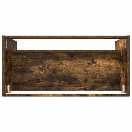 Badrumsskåp under handfat Rökt ek 78,5 x 37,5 x 81 cm