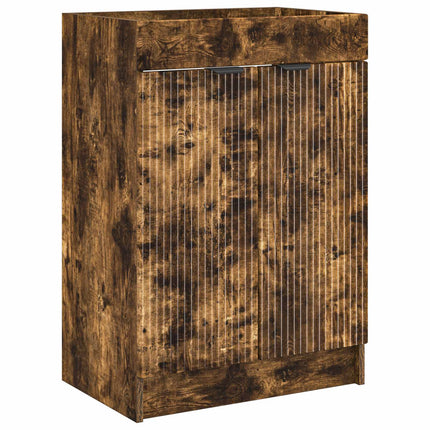 Badrumsskåp under handfat Rökt ek 56 x 37,5 x 81 cm