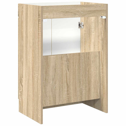 Badrumsskåp under handfat Sonoma-ek 78,5 x 37,5 x 81 cm