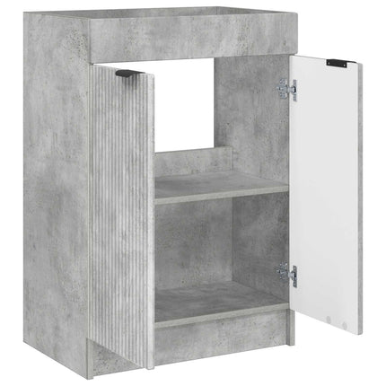 Badrumsskåp under handfat Betonggrå 78,5 x 37,5 x 81 cm